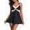 Dameszwemjurk met shortje, plus size, colorblock. 2