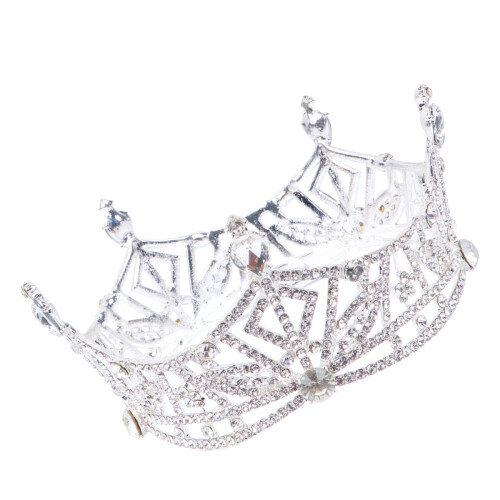 Vintage Strasskrone, silber, Damen, 1-teilig