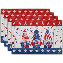 Set de 4 suporturi de masă cu pitici patriotici, 30x45 cm