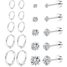Gouden tragus oorbellen set voor dames, hypoallergeen, 3-delig