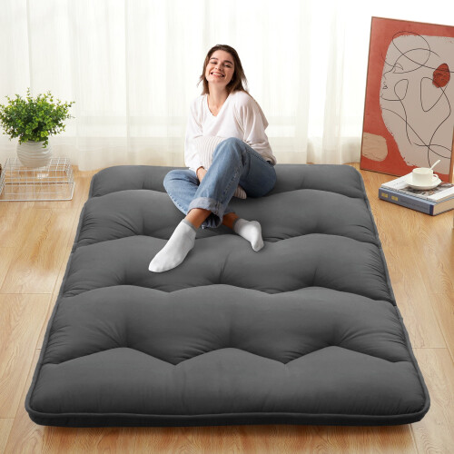colchão de chão japonês tatami futon de 3 polegadas de espessura, tamanho solteiro ou