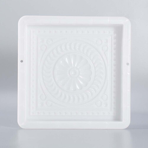 Reusable plastic cement mold square 12x12 inch