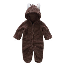 Grenouillère d'hiver à capuche en polaire pour bébé