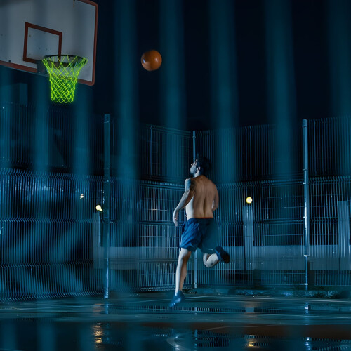 Glow Basketball Net Sun-Powered 1 Pack 2