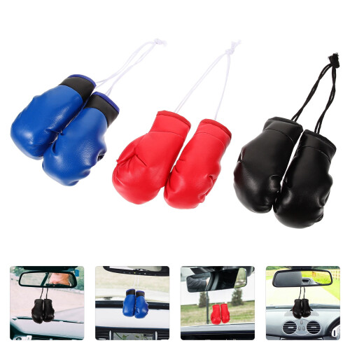 Mini boxerské rukavice do interiéru auta, přívěsek 3 páry