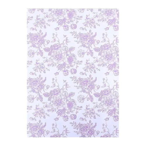 10er-Rolle Geschenkpapier mit weißen Blumen