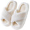 Pantofole da donna morbide a punta aperta con memory foam e peluche 1