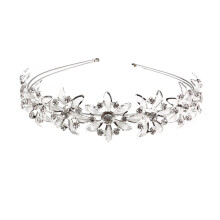OUNONA Braut-Strasshaarspange silber