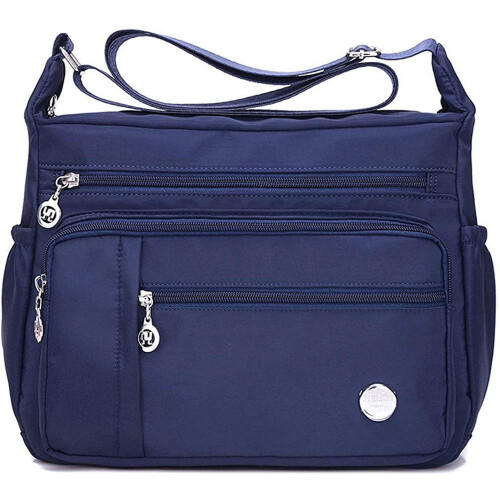 Borsa a tracolla da donna con molteplici tasche, borsa capiente 1