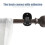 Black Curtain Rod Holders Modern Design 2-Pack 5