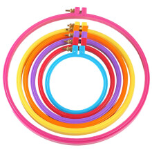 Drewniana ramka do haftu, okrągła, 6 cali