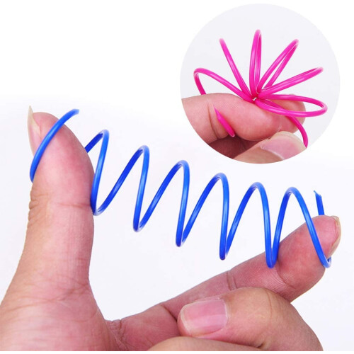 Cat Spring Toy Plastic Coil 100 Pack 1