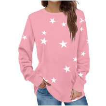 Blusa túnica de manga larga y cuello redondo para mujer.