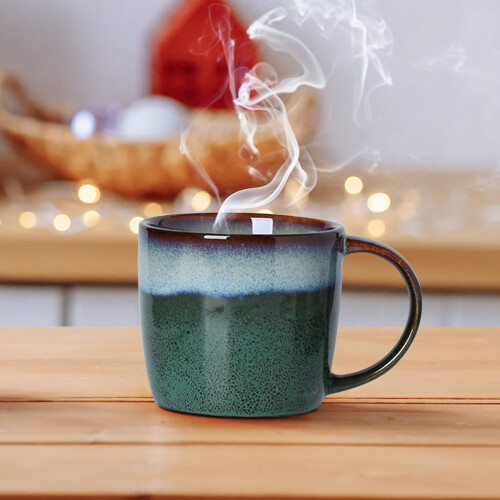 Keramisk kaffekrus med gradient og ergonomisk design, 350 ml