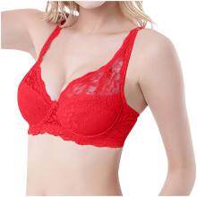 Plus Size Kanten Full Cup Naadloze Push-Up BH
