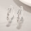 Silver zircon earrings for women 1 pair 1