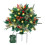 SDJMa Pre-lit Artificial Christmas Tree 40 LED Red Gold 2