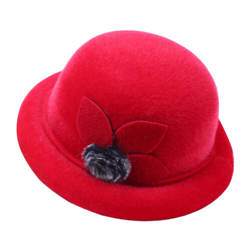 Damen-Wintermütze, einfarbig, winddicht, extra dick, mit Blumenmuster 1