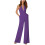 Macacão feminino roxo de corte amplo e elegante 1