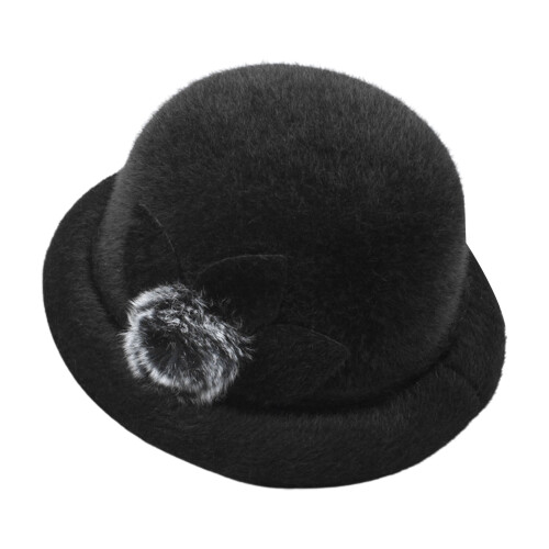 Winddichte, einfarbige Wintermütze für Damen mit Blumenmuster 1