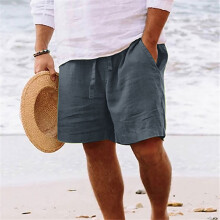 Men's Casual Knit Jogger Shorts with Drawstring