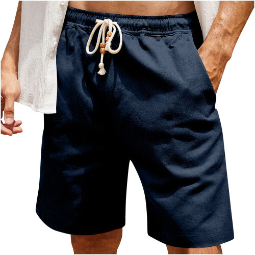 Pantaloncini cargo da uomo in tela, leggeri e comodi.