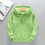 Mädchen grüner Hoodie 4-5T einfarbiges Langarm-Sweatshirt mit 2