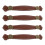 Leather Handle Hinges Silver Brown Cabinet Knobs Set of 2 8