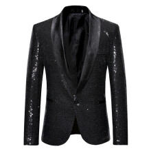 Blazer masculino preto para uso no escritório no outono/inverno