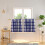 Tende da cucina a quadri blu navy e bianchi, 3 pezzi 6