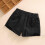 Jente denimshorts svarte 4 år 2