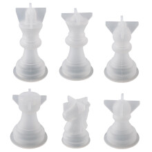 Stampo in silicone per pezzi degli scacchi, decorazione fai da te per la scrivania, 6 pezzi