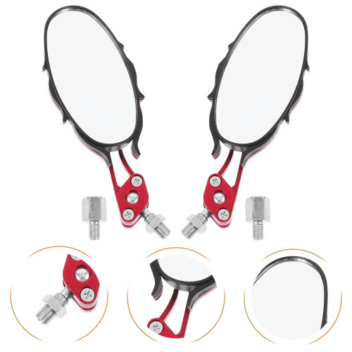 Motorcycle Side Mirrors Pair for Handlebars
