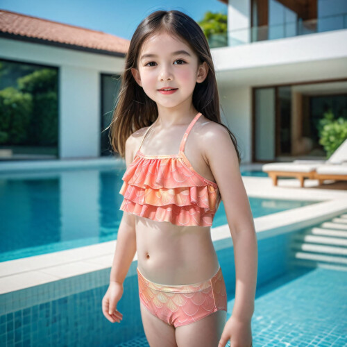 Σετ μαγιό tankini για κορίτσια, για ηλικίες 4 έως 13 ετών 1
