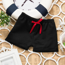 Meisjesshorts effen kleur zomer vrijetijd zwart