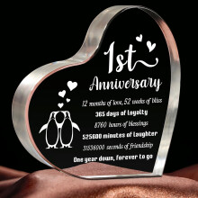 Penguin Couple Anniversary Card for Him or Her 1 Pack