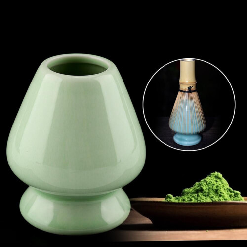 DEWIN Σετ Τσαγιού Matcha, Κεραμική Βάση για Σετ Τσαγιού, Αξεσουάρ Μπαμπού Matcha Chasen για 2