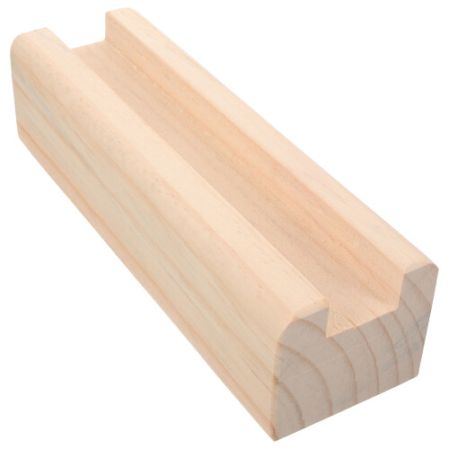 Wood Full Length Mirror Stand Light Yellow 25cm