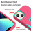Capa para iPhone 13 com suporte, nas cores rosa, vermelho e verde, 6,1 polegadas. 4