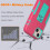 Capa para iPhone 13 com suporte, nas cores rosa, vermelho e verde, 6,1 polegadas. 5