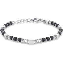 Women's Beaded Boho Bracelet Silver Gold 7"+1" Adjustable