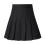 Dame midi skater nederdel ensfarvet sort 3