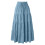 Saia maxi boho feminina com cintura alta e cordão elástico. 5
