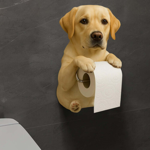 3D Printed Dog Toilet Paper Holder Wall Mounted 2