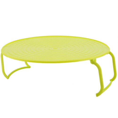 Microwave oven tray rack green plastic 3-layer 1