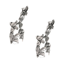 Örhängen med clips för kvinnor i silver, 2 st