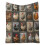 Vintage hane-ternet flanneltæppe 135x143 cm 1