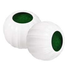 FRCOLOR gresskarblomstervase hvit 2 stk