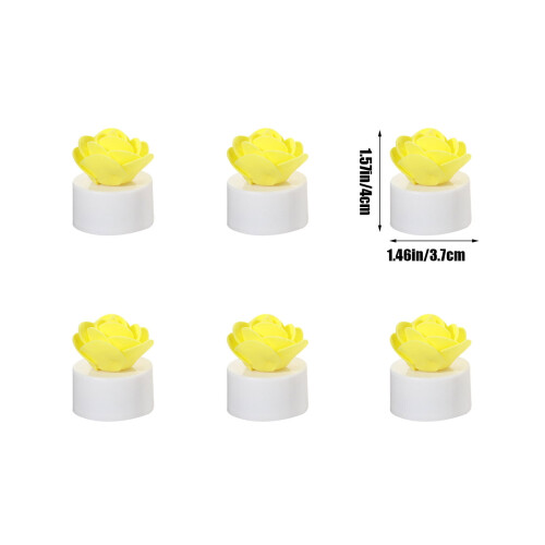 LED Flameless Candles Rose Tealights 6 Pack 1