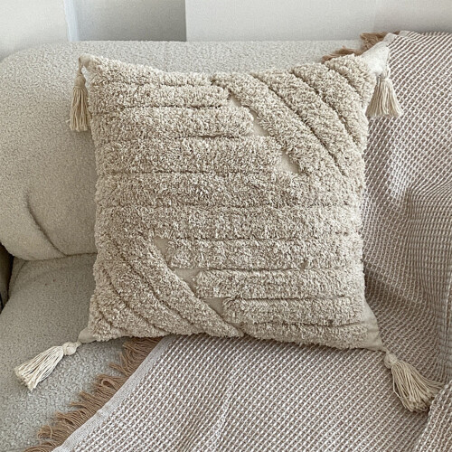 Boho pudebetræk stribet 43x43 cm nylon-spande